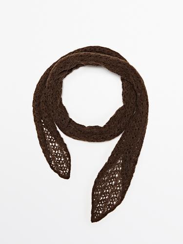 Zara Knit neck scarf - Brown