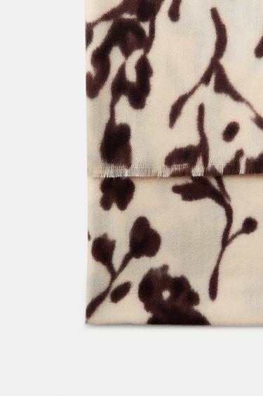 FOULARD IMPRIMÉ FLEURS - Écru de Zara - Image 3