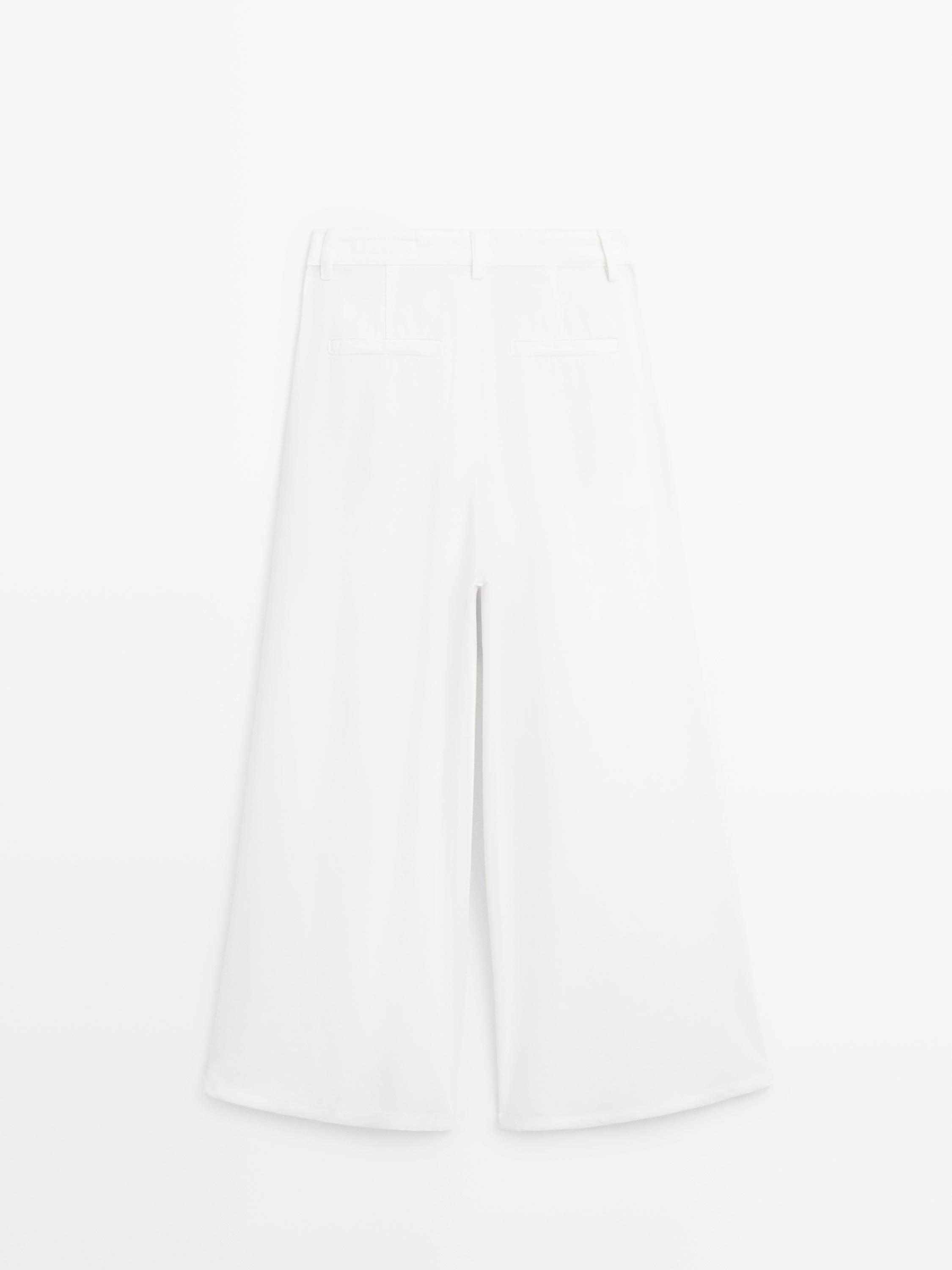 Pantalon wide leg à plis