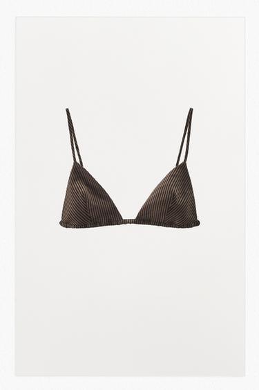 SOUTIEN-GORGE TRIANGLE AVEC LIN RAYÉ -  de Zara