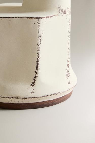 VASE CÉRAMIQUE ANSE - Écru de Zara - Image 3