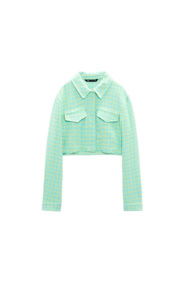 CROPPED GINGHAM JACKET