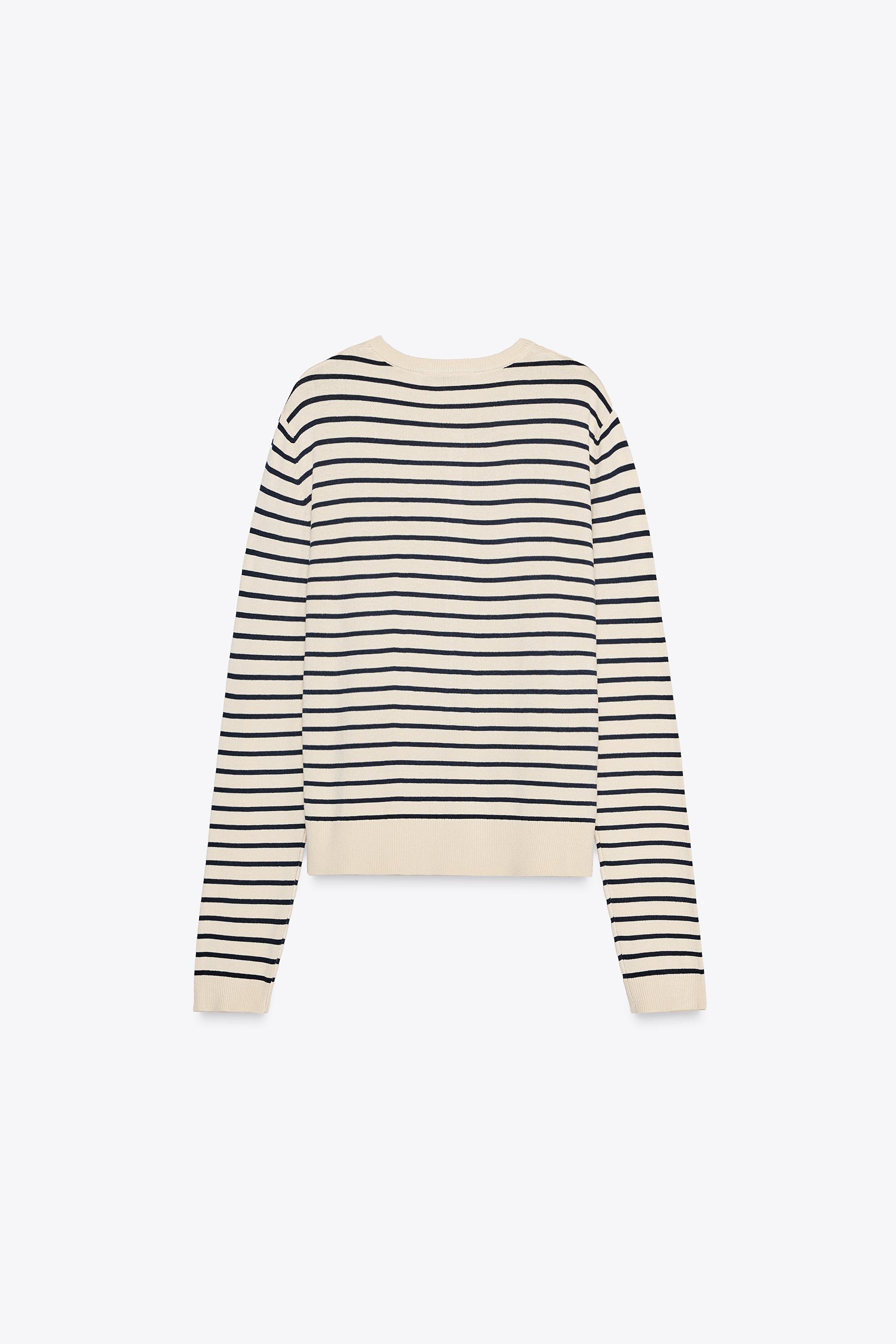 STRIPED KNIT CARDIGAN