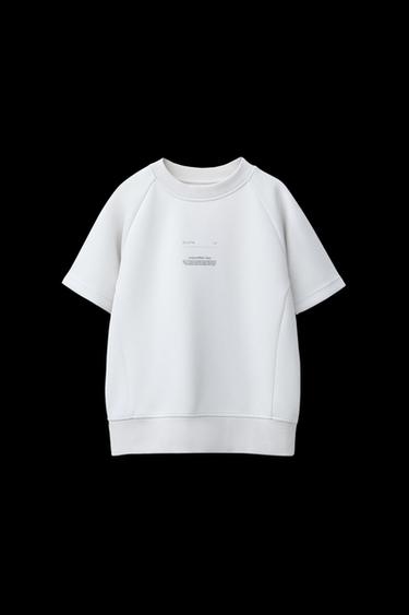 SUDADERA MANGA CORTA SPORTY - Crudo de Zara - Imagen 0