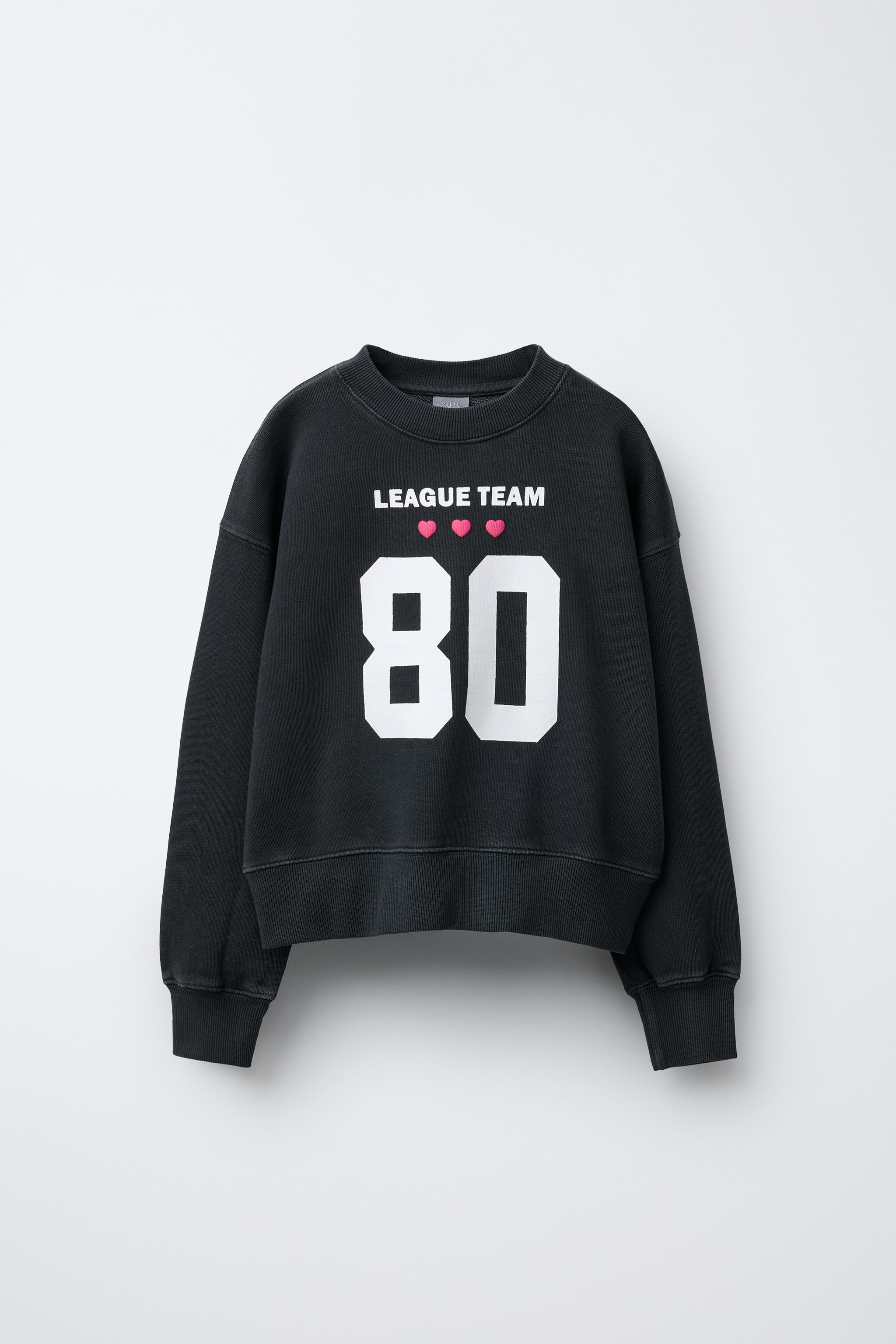 E★H VARSITY PRINT SWEATSHIRT - Anthracite grey | ZARA United States