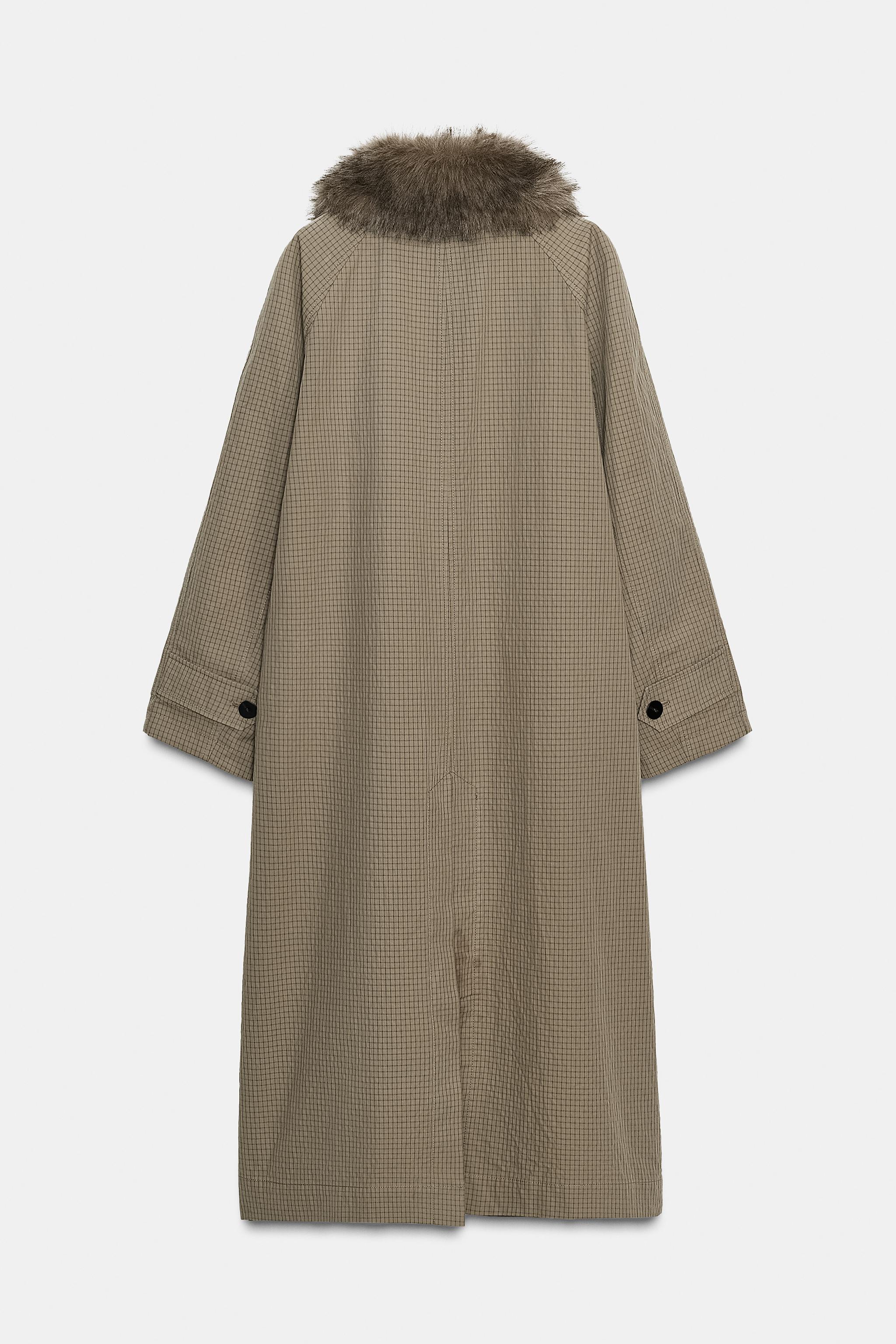 TRENCH REVERSÍVEL GOLA COM FAUX FUR ZW COLLECTION LIMITED EDITION