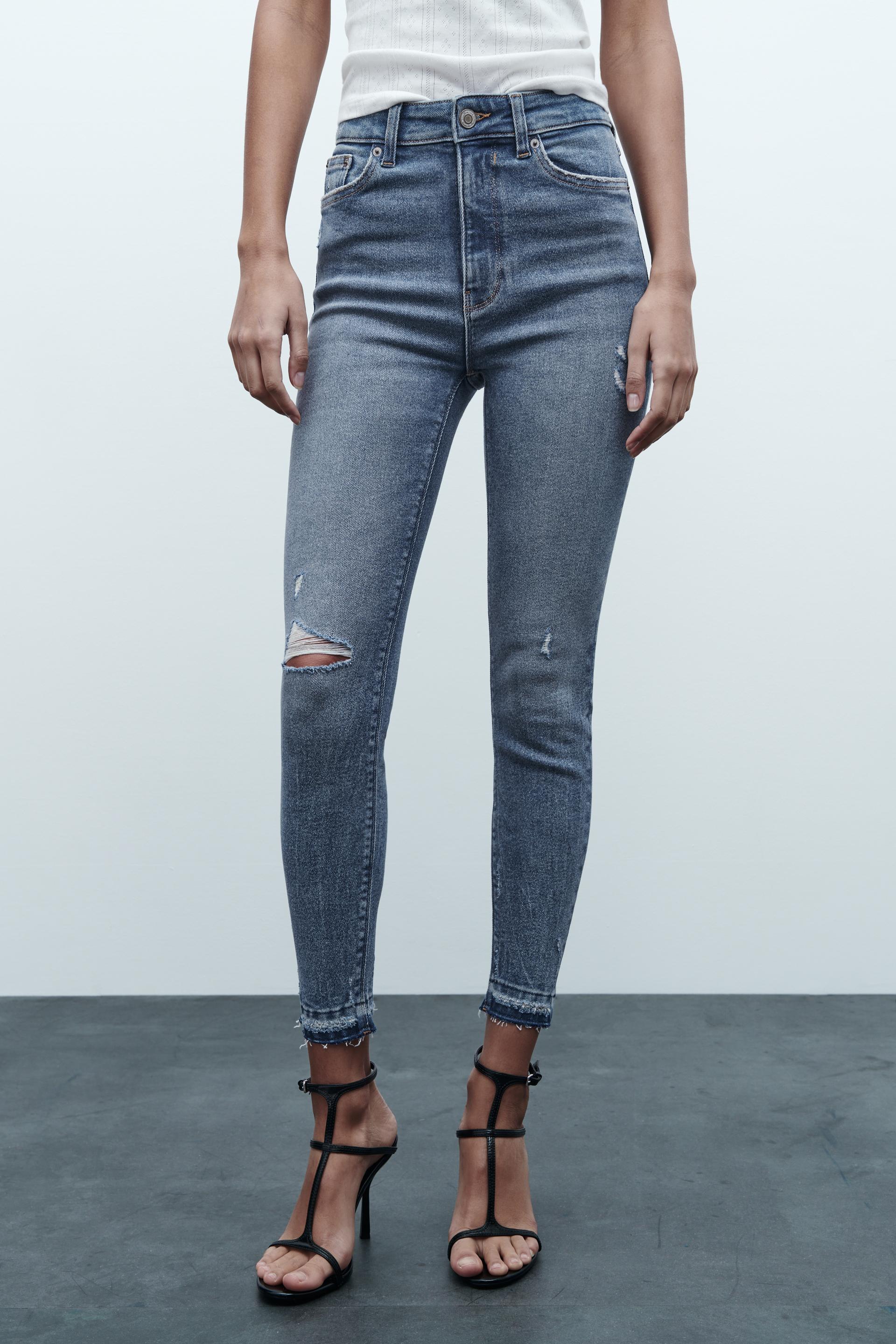 JEANS ZW 80´S SKINNY HIGH WAIST - Azul-médio