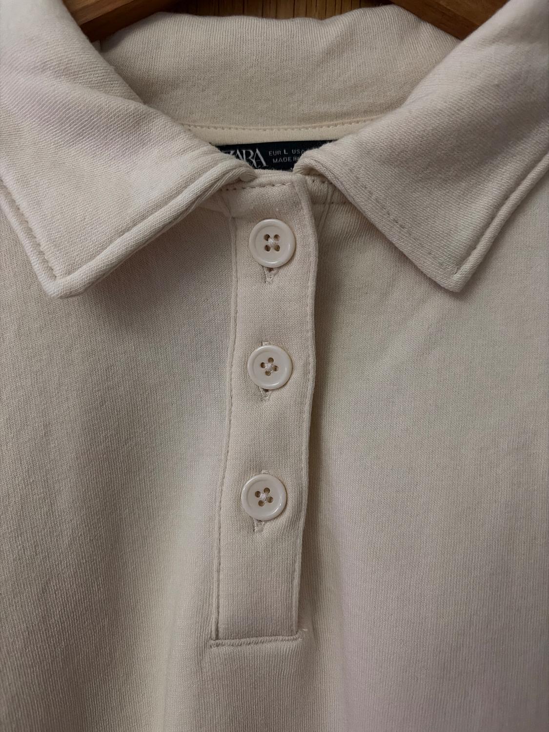 POLO COLLAR PLUSH SWEATSHIRT - Image 3