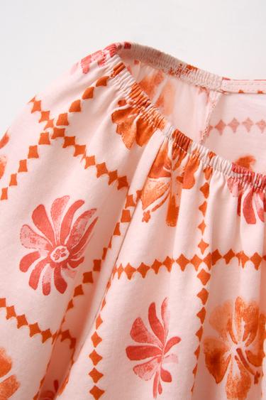 PRINTED CROPPED T-SHIRT - Coral by Zara - Image 2