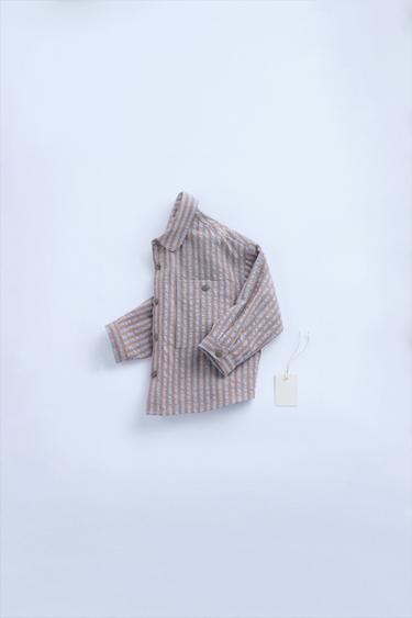 ZARA TIMELESS - CAMISA RAYAS - Marrón-Azul de Zara - Imagen 0