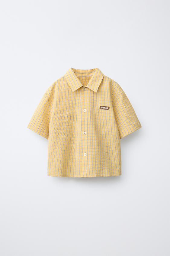 قميص مربعات PUKAS SURF - أصفر الخاص بـ Zara - صورة 0
