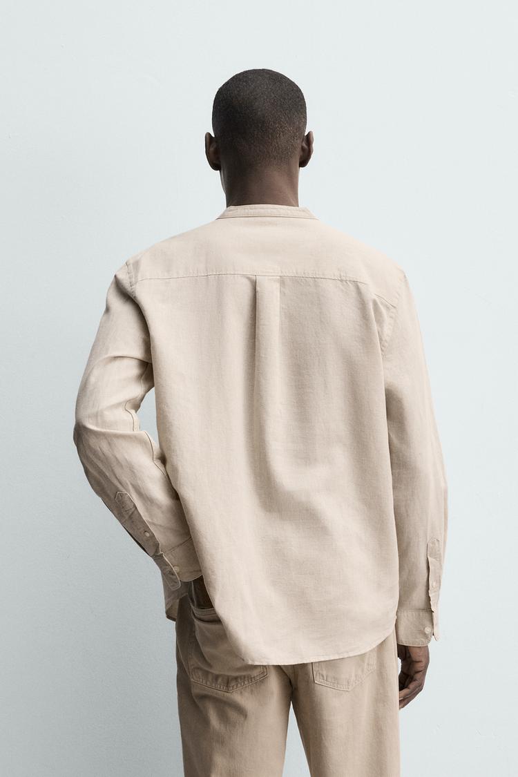 Camisa de lino y algodón de corte relajado 3