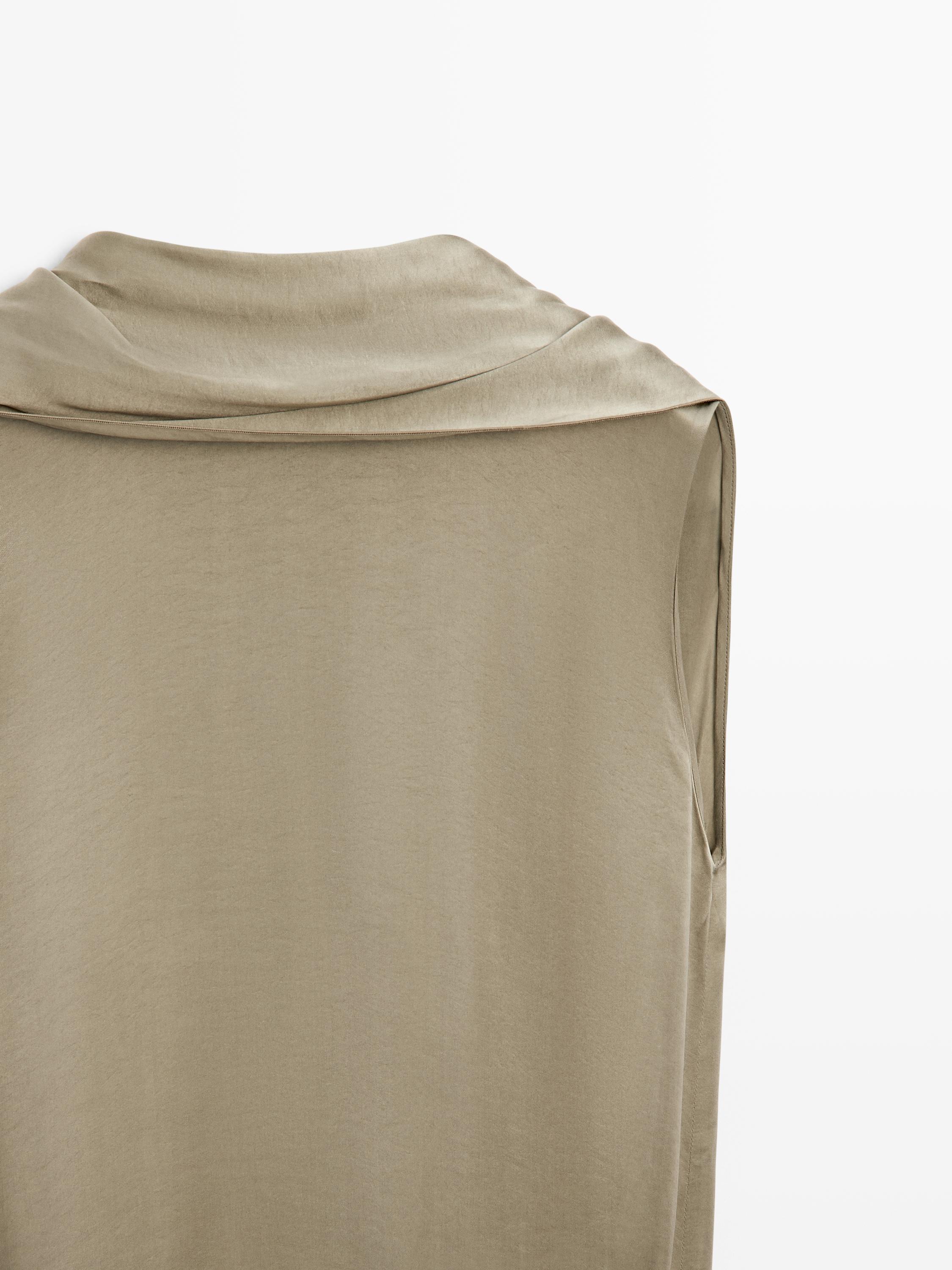 Flowing dress with cape detail - STUDIO