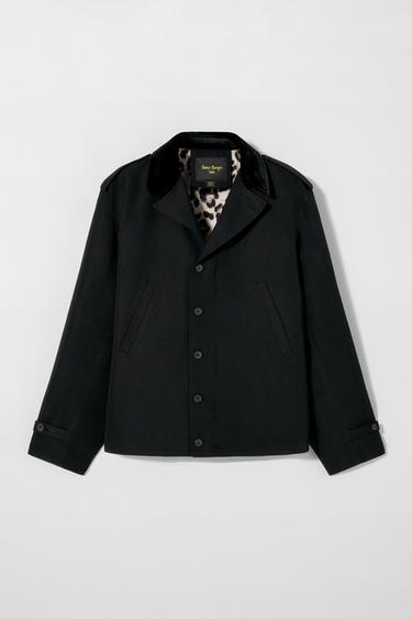COTTON-LINEN JACKET BOBBY GILLESPIE X ZARA - Black by Zara