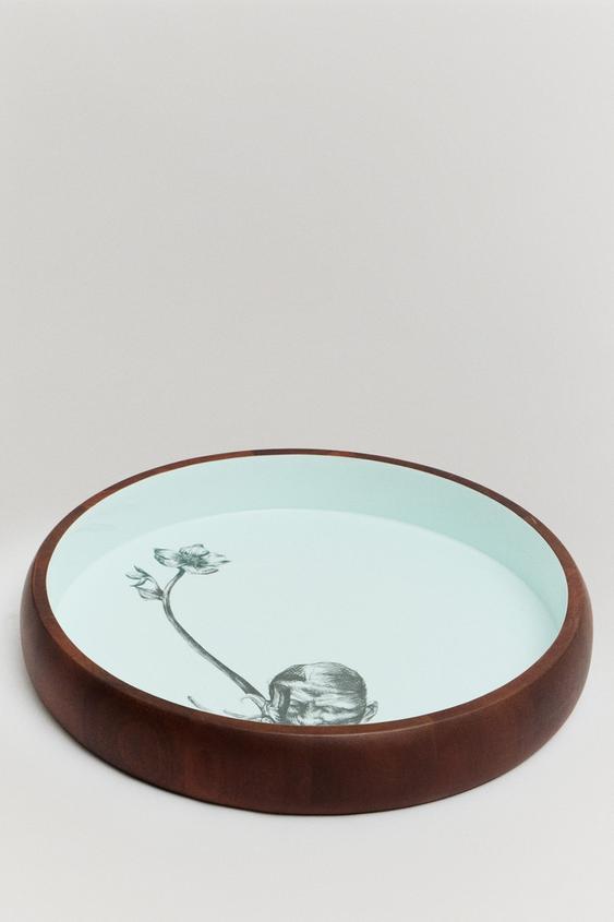 Zara THE ALDIQUÀ ROUND TRAY - Light blue - Image 0