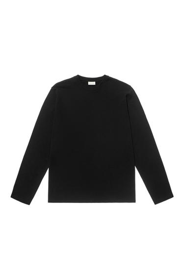 LONG SLEEVE SEAM T-SHIRT - Black by Zara