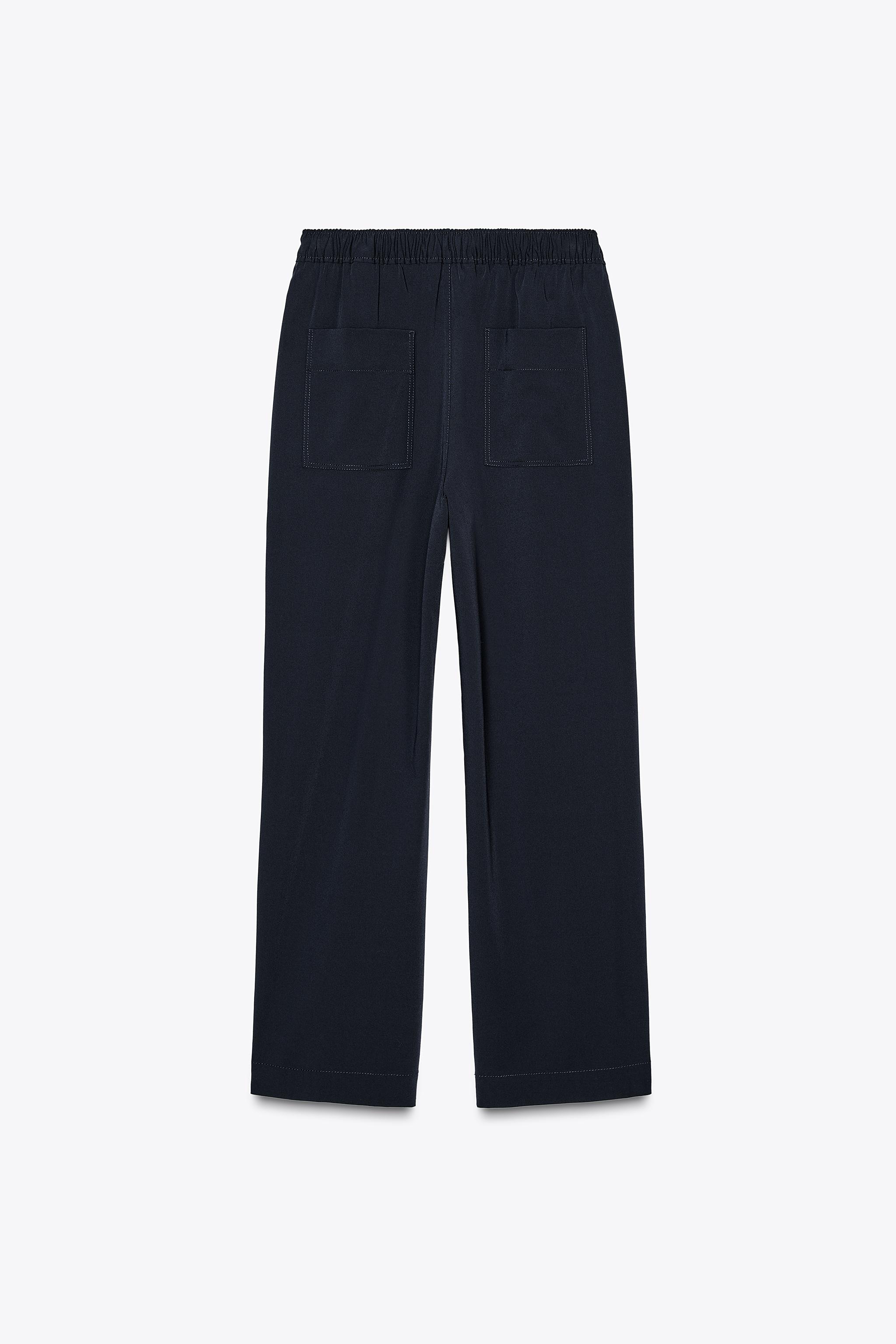CONTRAST DRAWSTRING PANTS ZW COLLECTION