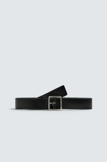 Zara LIMITED EDITION LEATHER BELT - Black
