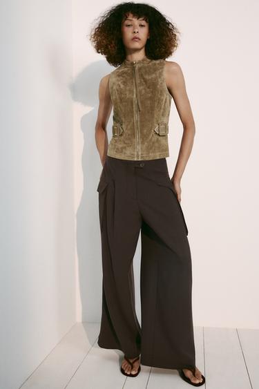 CUERPO PIEL 100% TRABILLAS - Marrón / Topo de Zara - Imagen 0