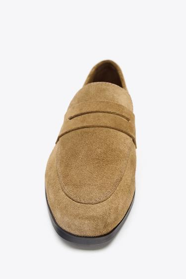 SPLIT SUEDE LOAFERS - Sand Brown by Zara - Image 2