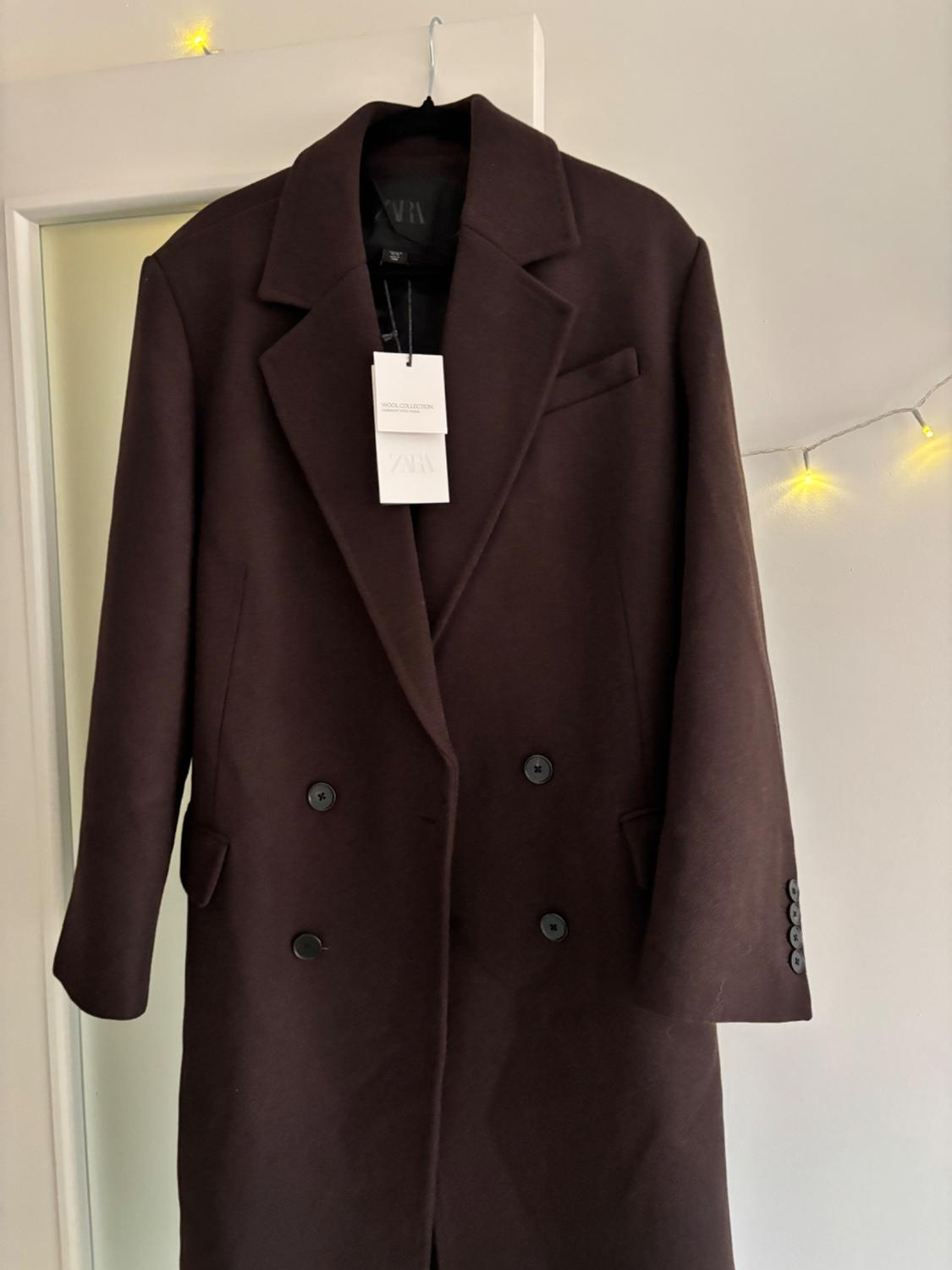 ZW COLLECTION OVERSIZE DOUBLE-BREASTED COAT WITH WOOL - Image 3