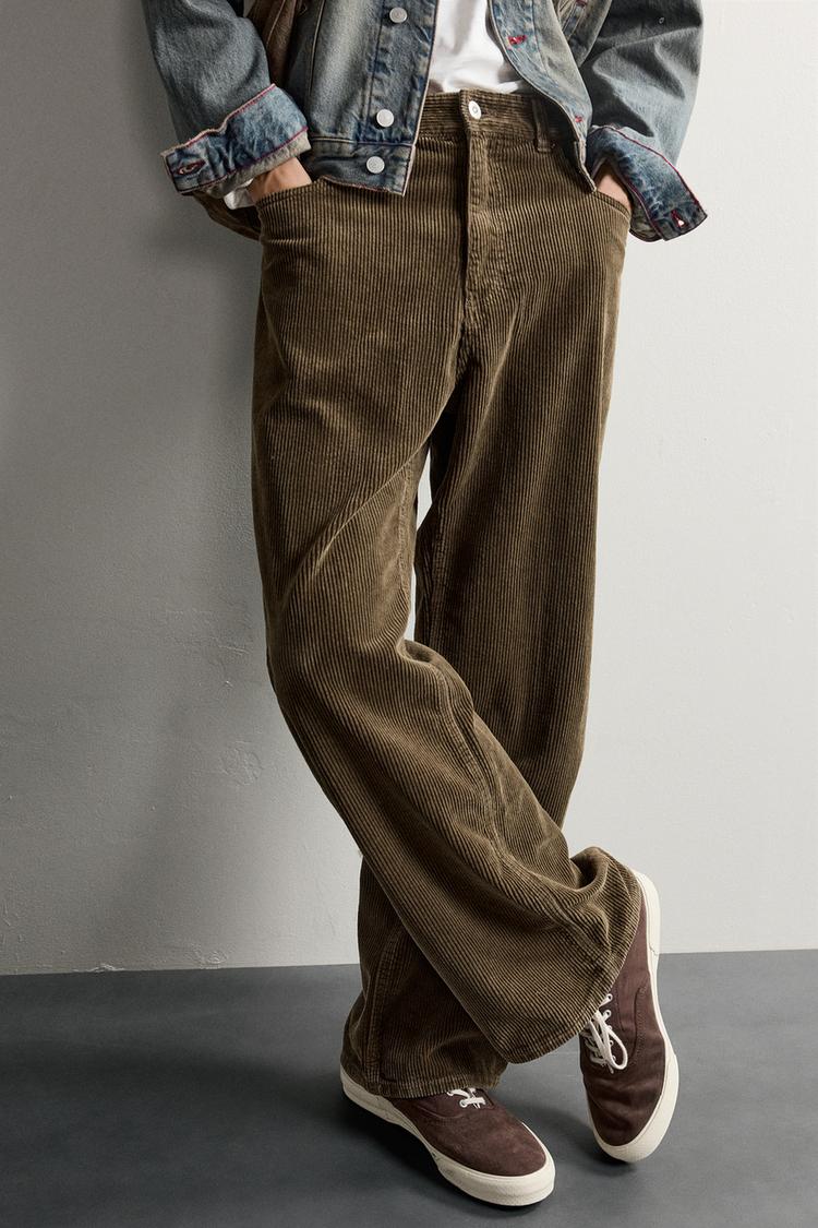 CORDUROY BAGGY FIT TROUSERS