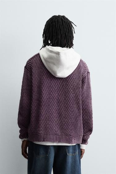 GILET STRUCTURÉ À EFFET DÉCHIRURES - Lilas de Zara - Image 2
