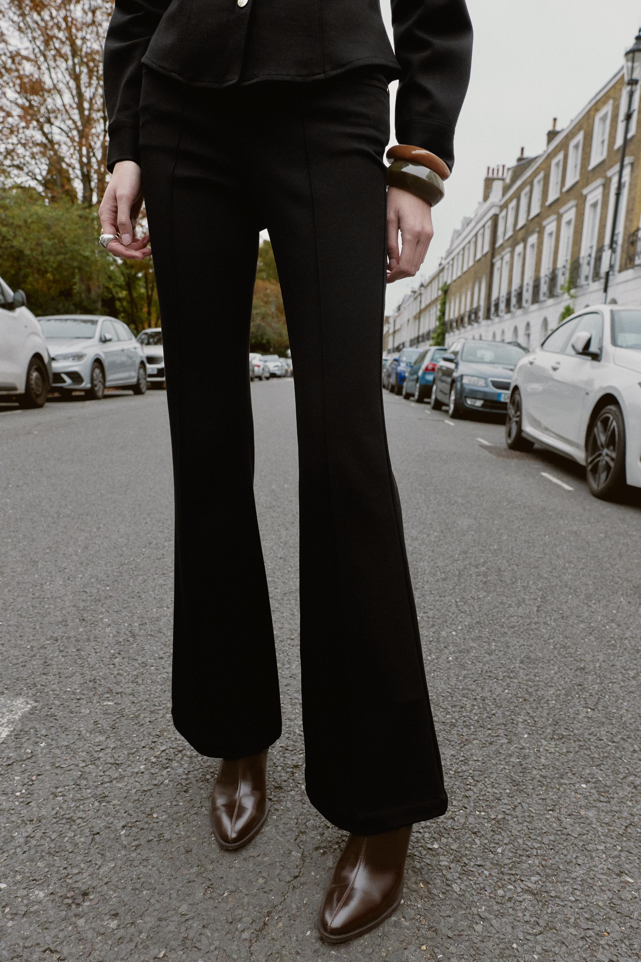 LOW-RISE FLARE PANTS