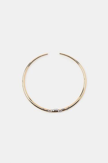 COLLAR CHOKER METÁLICO BRILLOS - Dorado de Zara