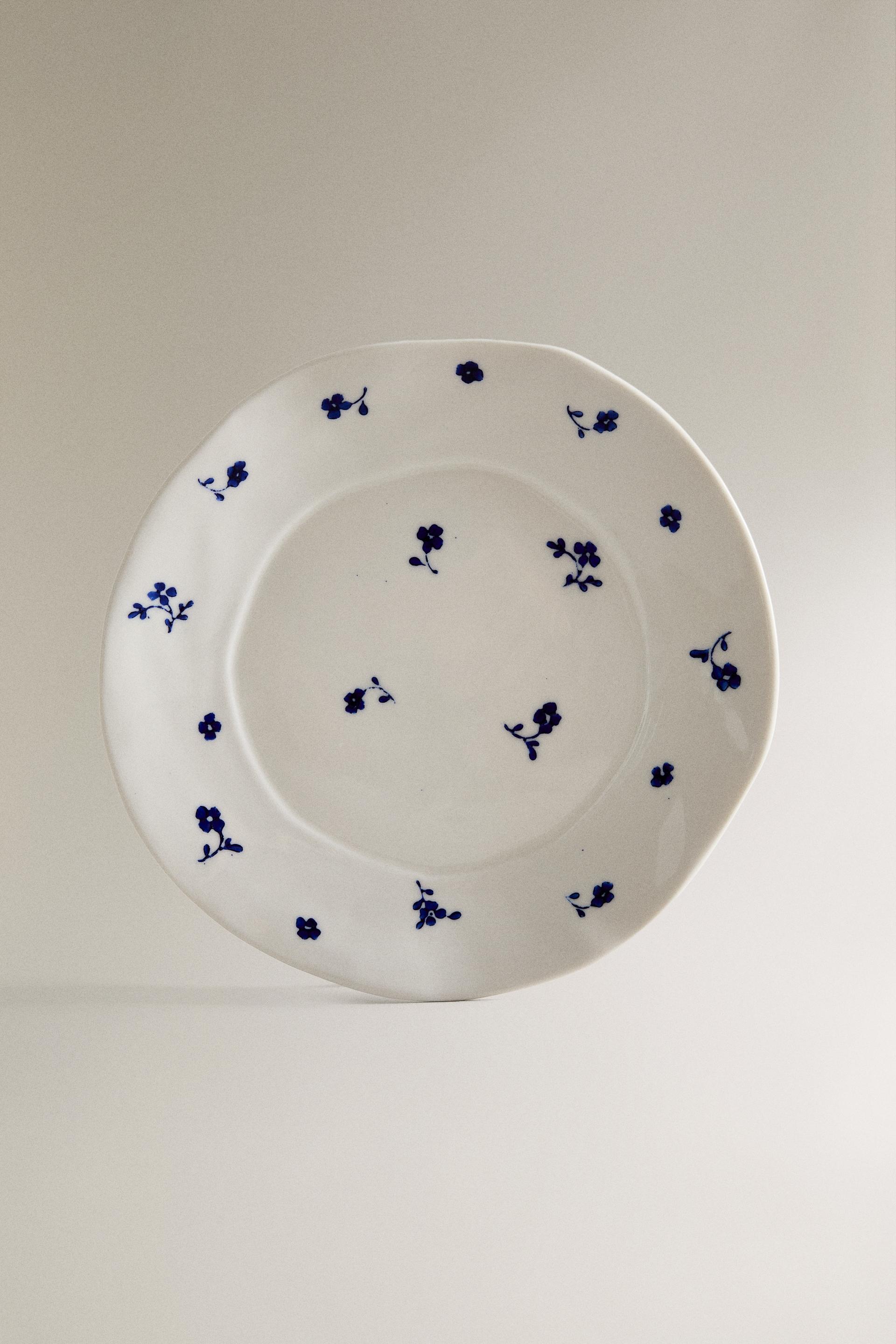 FLORAL PORCELAIN DESSERT PLATE