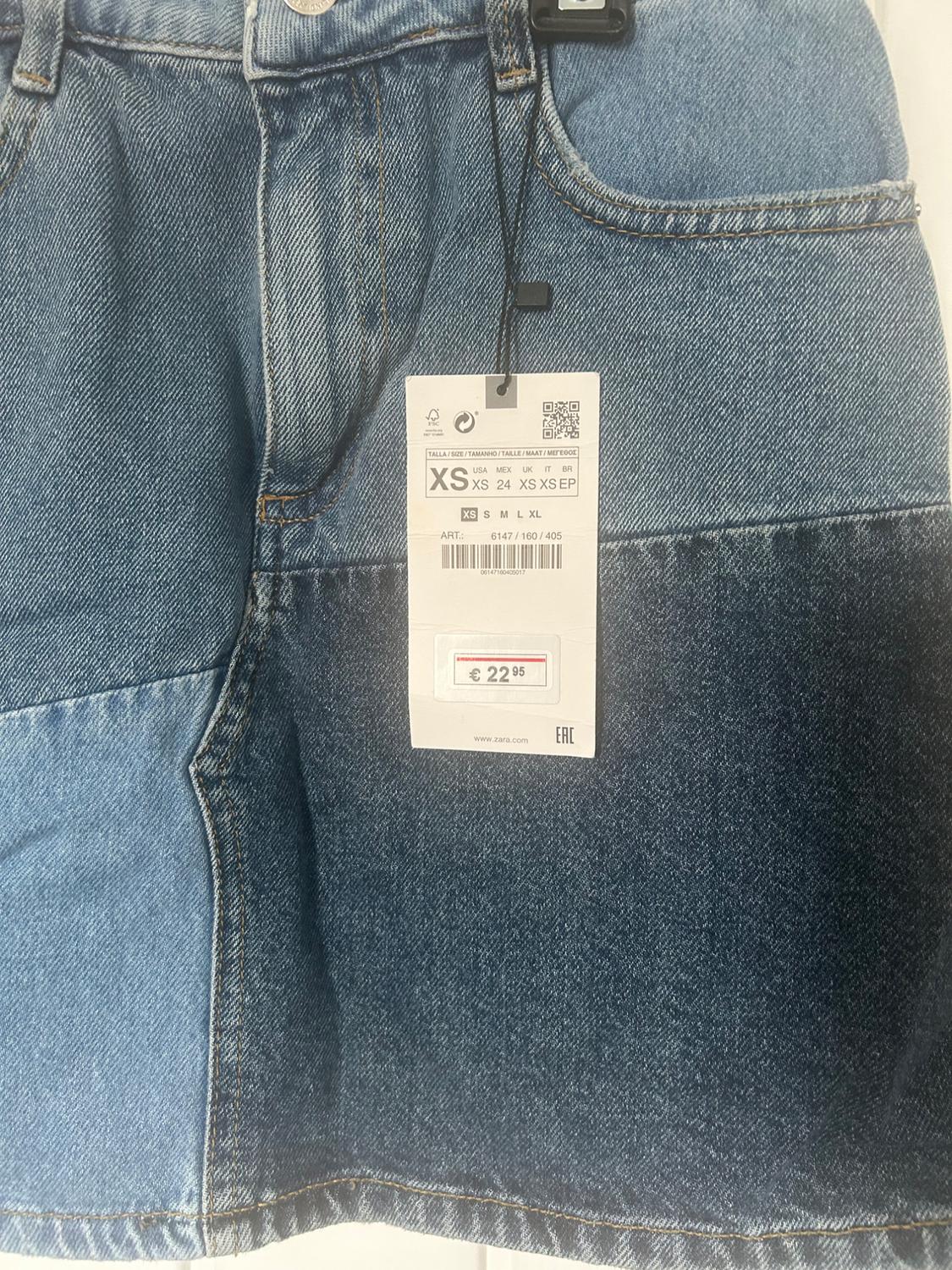 Z1975 DENIM PATCHWORK MINI SKIRT - Image 3