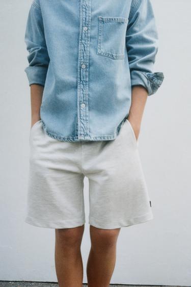 PLAIN BERMUDA SHORTS - Grey marl by Zara