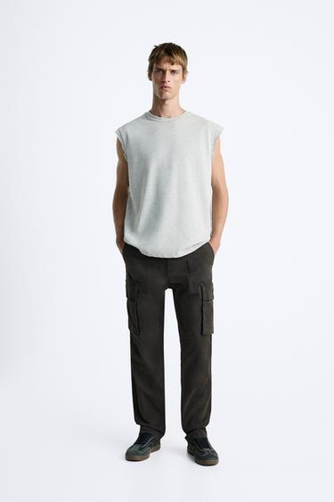 БРЮКИ КАРГО RELAXED FIT — ТЕМНО-СЕРЫЙ от Zara — изображение 0