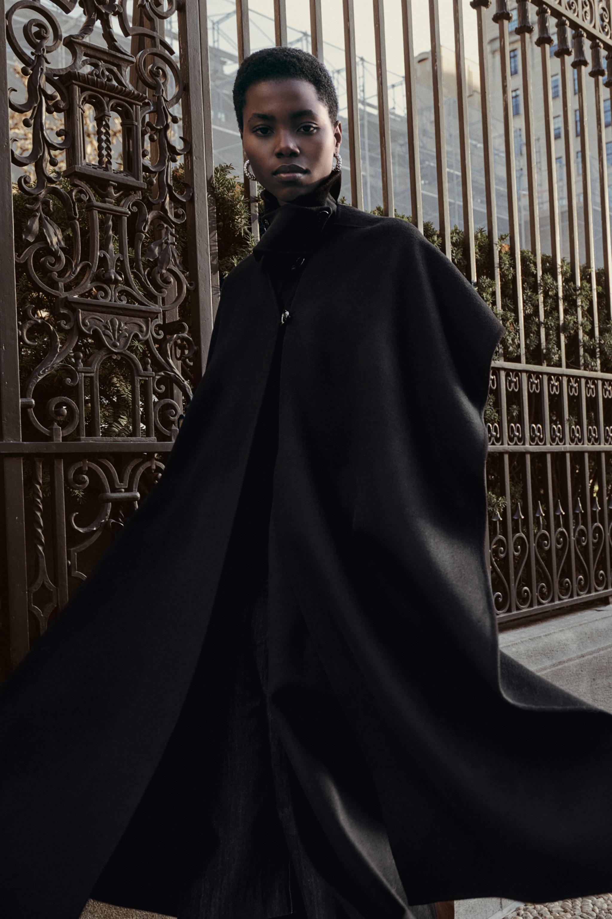 WOOL BLEND SCARF COAT ZW COLLECTION - Black | ZARA United States WOOL BLEND SCARF COAT ZW COLLECTION - Black | ZARA United States