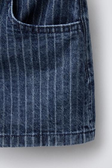 SHORT EN JEAN À RAYURES - rayures de Zara - Image 3