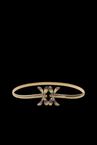 Zara DRAGONFLY ELASTIC BELT - Golden - Image 0