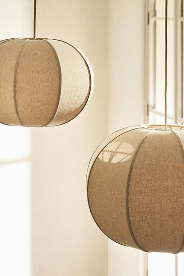 LAMPE SUSPENSION LIN GRAND FORMAT - Écru de Zara