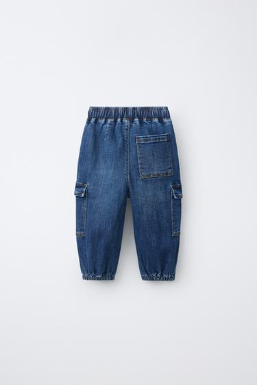 JEANS JOGGER CARGO COMFY - Azul medio de Zara