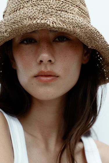 GORRO BUCKET TRANÇADO - Marrom-claro da Zara