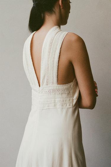 LACE NIGHTDRESS - Ecru by Zara - Image 6