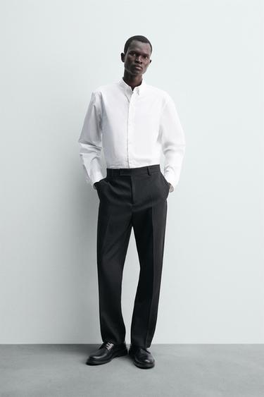 Zara KOŠULJA REGULAR FIT OD POPELINA – Bijela