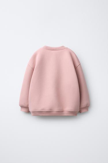 SWEAT AVEC DÉCOR CROCHET - Rose poudré de Zara - Image 1