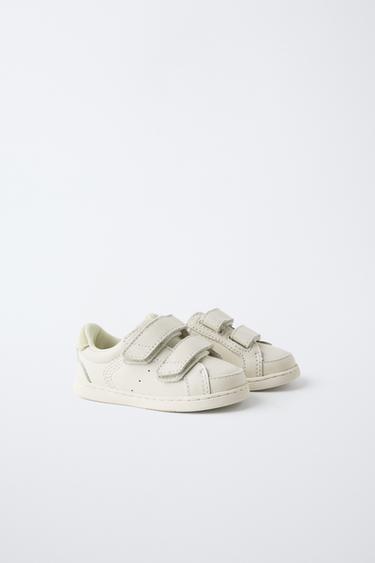 BAREFOOT LEATHER STRAP TRAINERS - White by Zara - Image 2