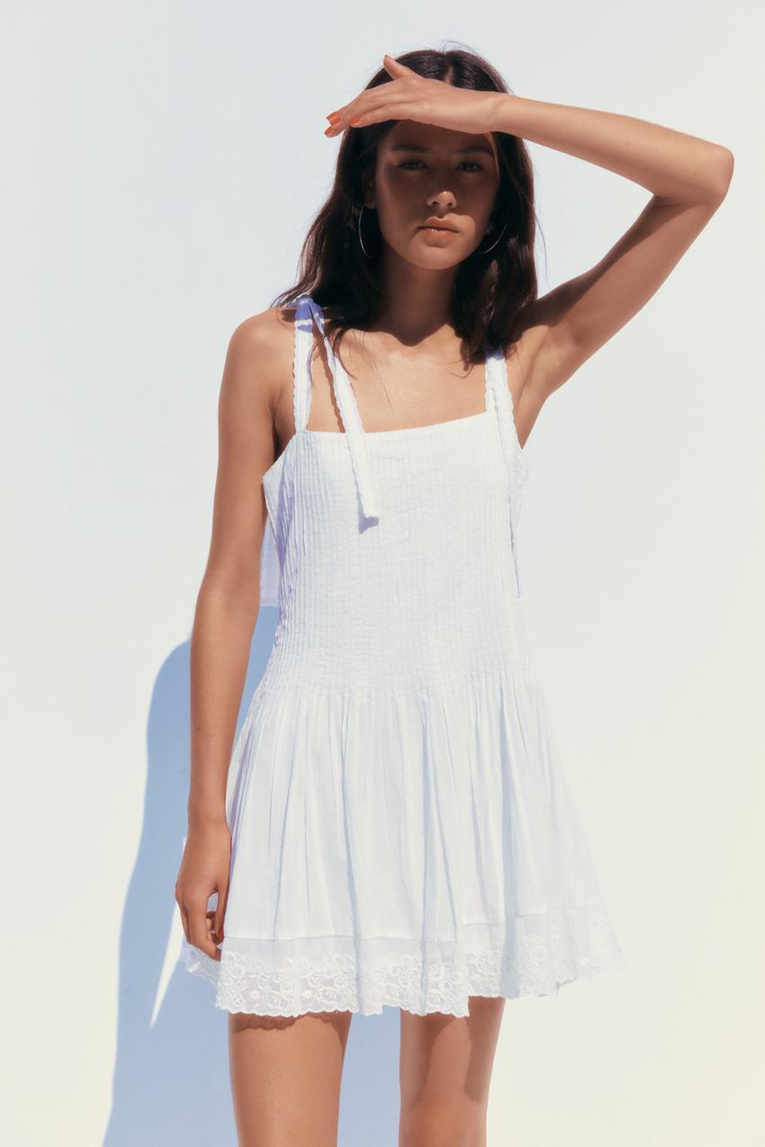 SHORT POPLIN DRESS