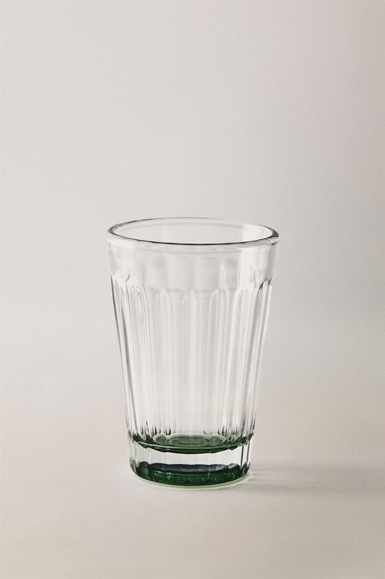 GOBELET VERRE RELIEF BASE COULEUR - Vert de Zara - Image 5