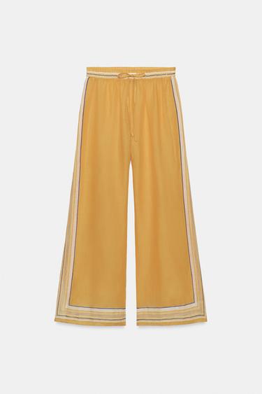 ZW COLLECTION 100% RAMIE STRIPED TROUSERS - Printed by Zara - Image 5