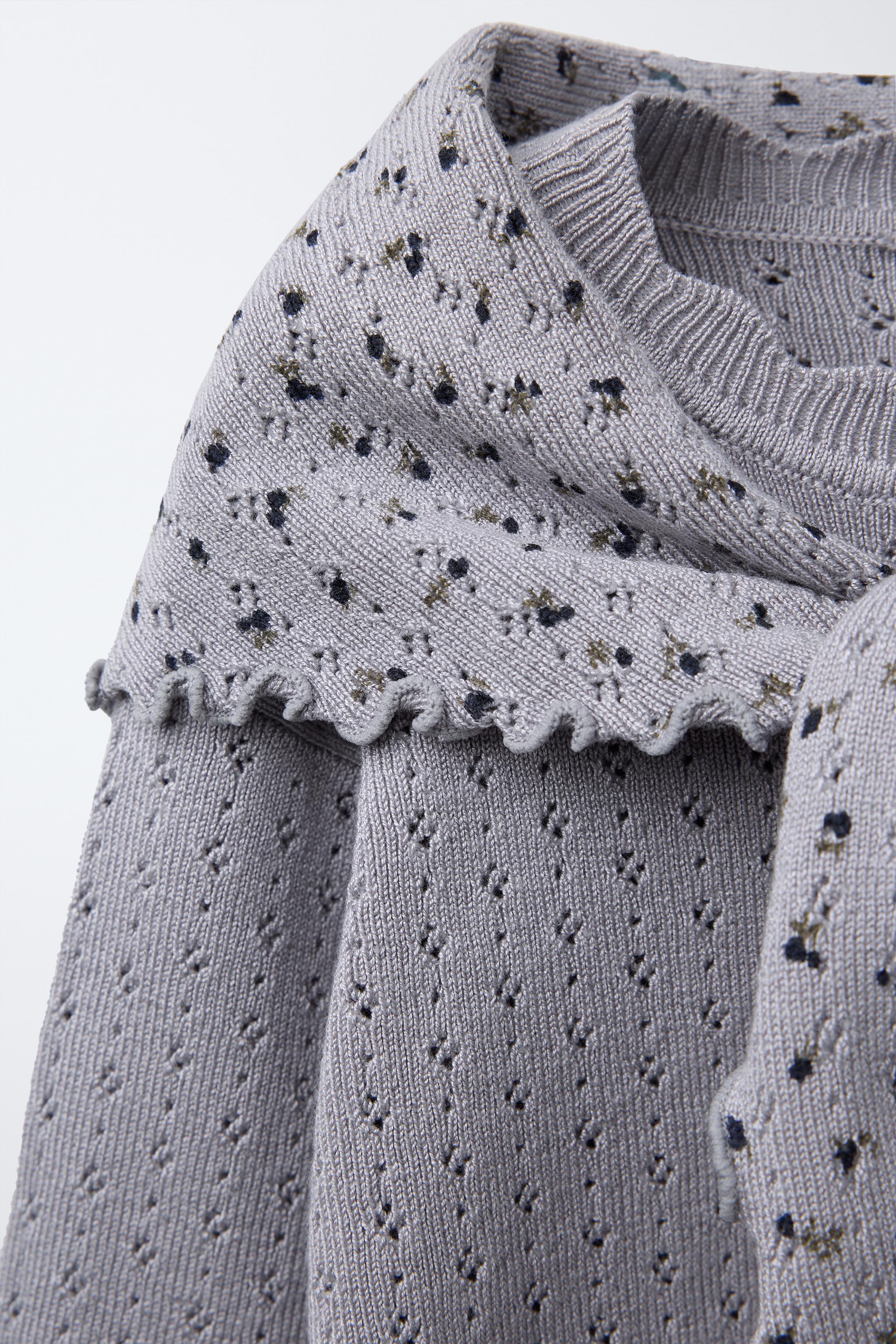 フラワーバンダナ付きニットセーター - パウダーピンク | ZARA