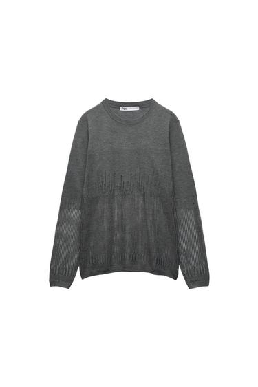 KNIT SWEATER WITH RIPS