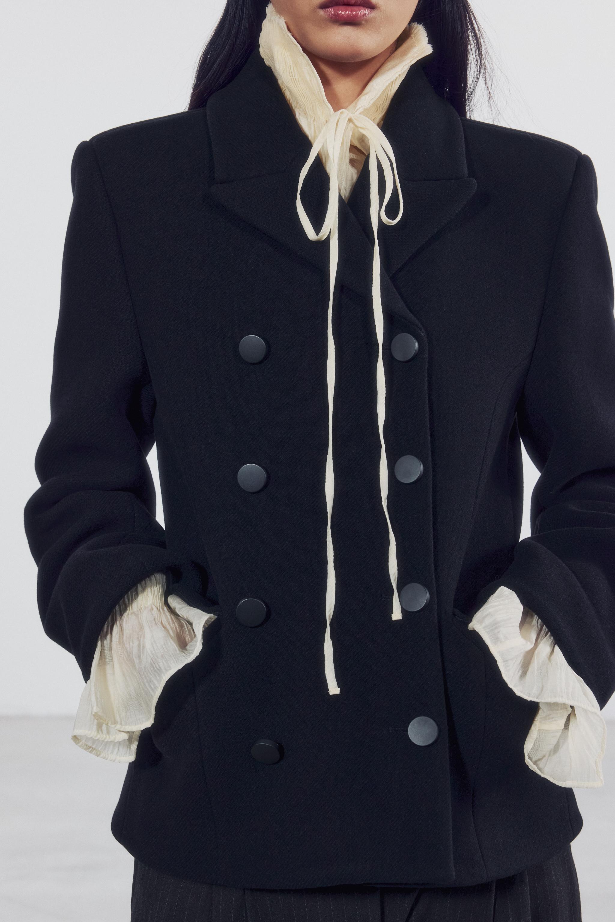 ZW Collection Wool-Blend Short Coat