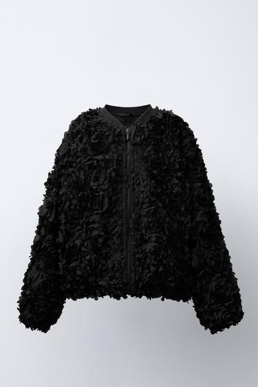 FLORAL BOMBER JACKET - Black by Zara